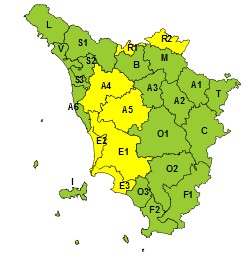 ALLERTA METO - Codice giallo per rischio idraulico prorogato fino a domenica 20 ottobre