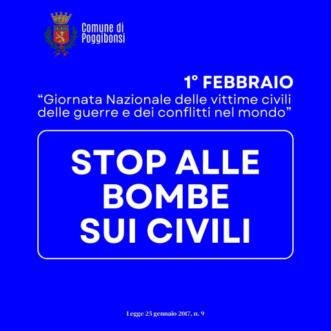 “Stop alle bombe sui civili”: Il Comune aderisce alla Giornata nazionale illuminando di blu il palazzo comunale